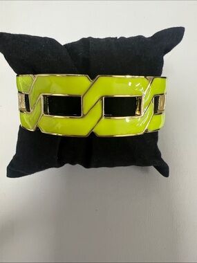 Stylish Neon Yellow Link cuff Bracelet - Women Accessories